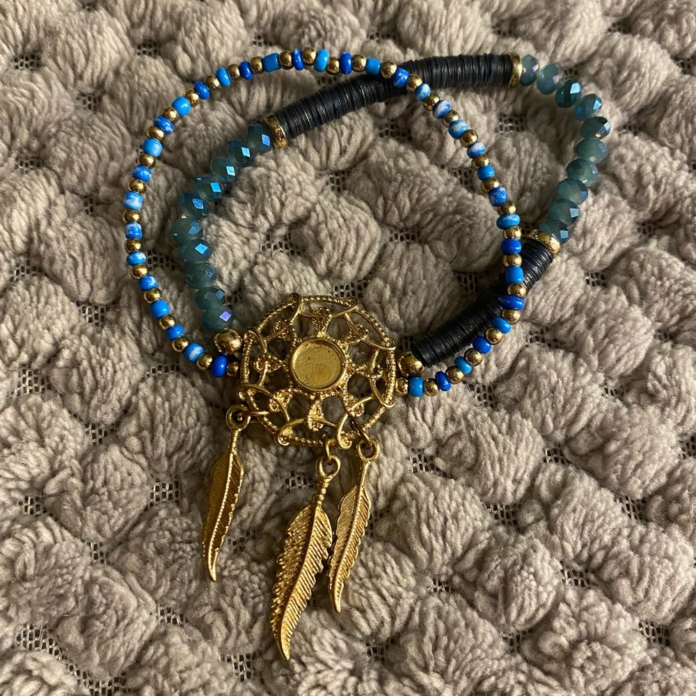 AEO Dream Catcher Beaded Bracelet